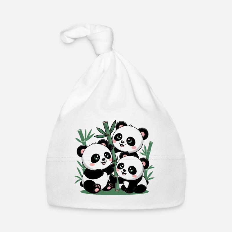 Forêt de Bambous Panda Mignon Bonnet bio Bébé