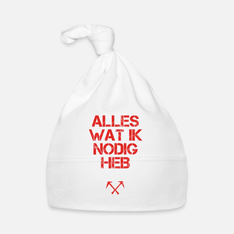 presentje wat ik nodig Dachdecker Baby Bio-Mütze