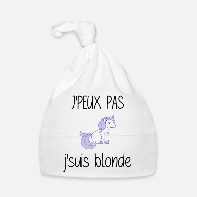 j'peux pas j'suis blonde Bonnet bio Bébé