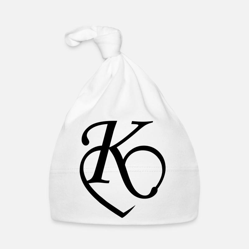 Herz Buchstabe K Baby Bio-Mütze