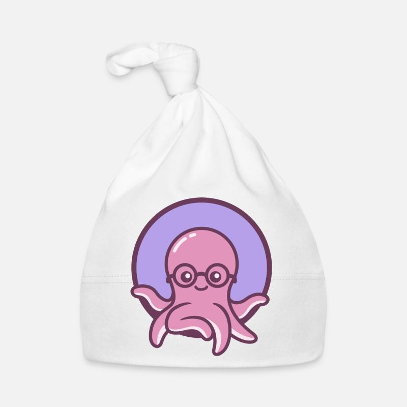 Le Petit Octopus - Bonnet bio Bébé - blanc