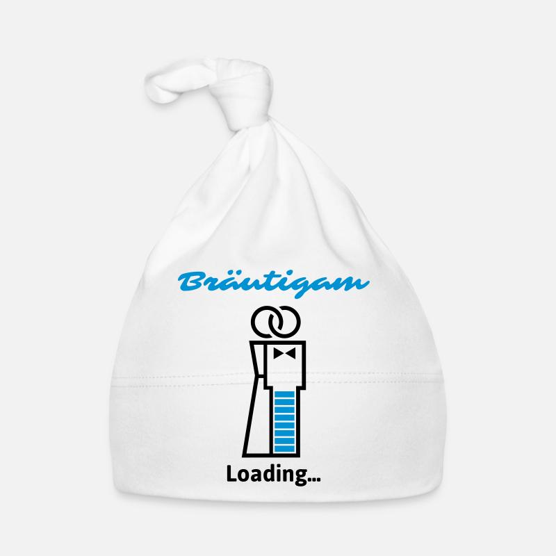 Bräutigam Loading... - Baby Bio-Mütze - Weiß