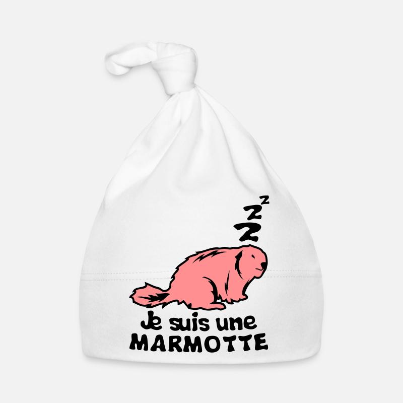 je suis une marmotte animal expression Bonnet bio Bébé