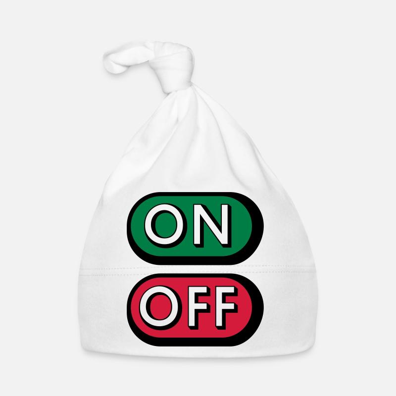 On Off Buttons Cappellino ecologico per neonato