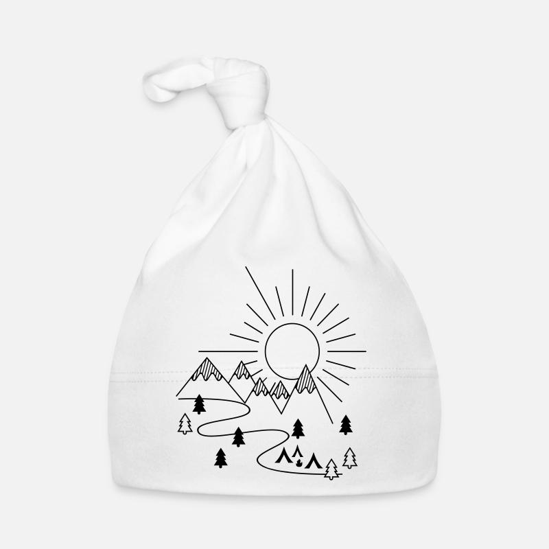 Camping - Baby Bio-Mütze - Weiß