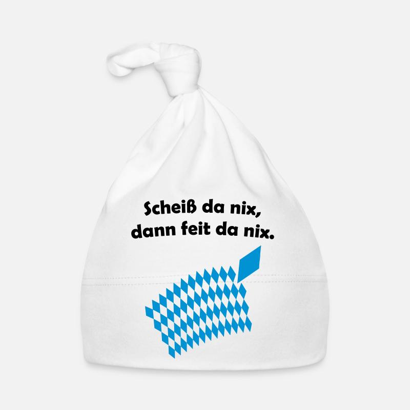 Bayerisches Scheiß da nix Design Baby Bio-Mütze