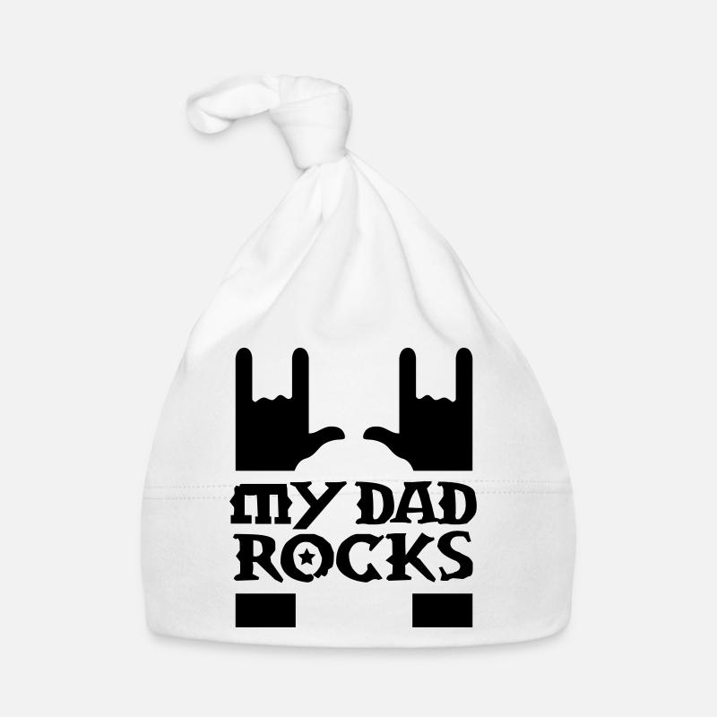 papa - my dad rocks Baby Bio-Mütze