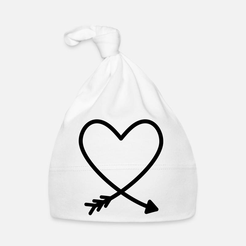 Coeur flèche amour amitié force idée cadeau Bonnet bio Bébé