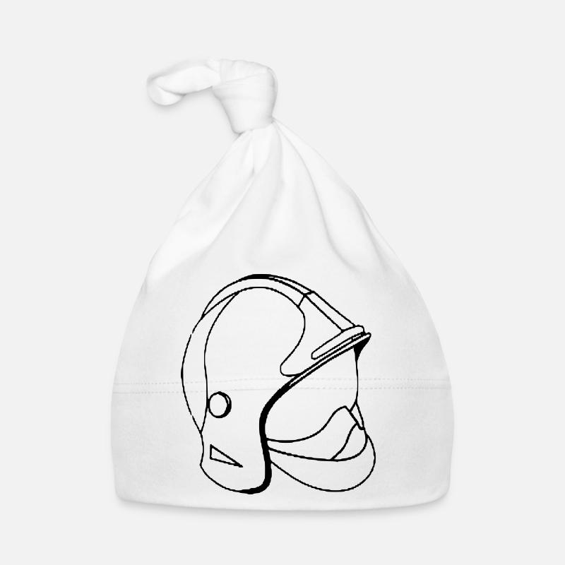 casque_pompier - Bonnet bio Bébé - blanc