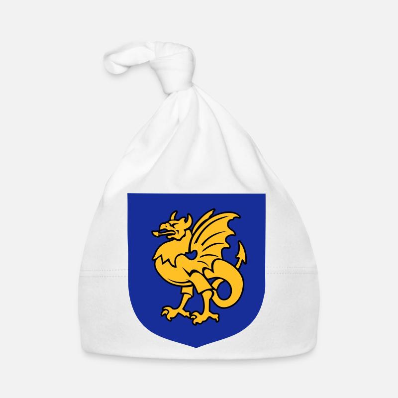 créature fantastique griffon dessin Bornholm - Bonnet bio Bébé - blanc