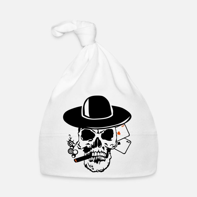 poker death head as card Organic Baby Cap