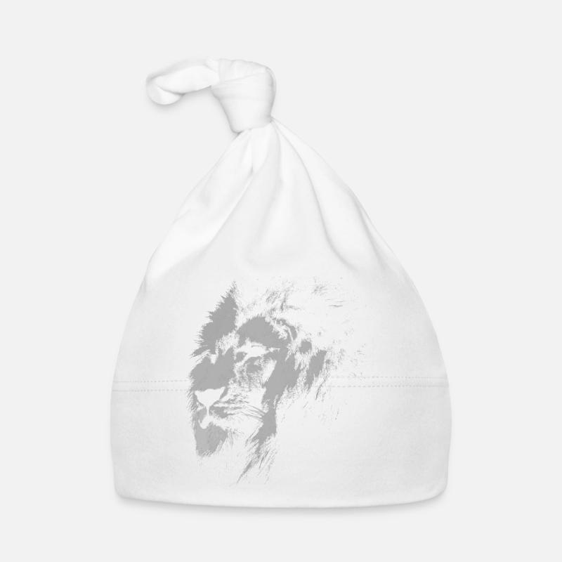 Wilder Löwe - Baby Bio-Mütze - Weiß