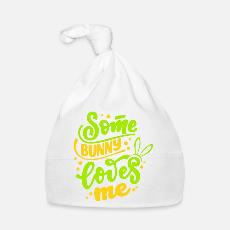 Un lapin m'aime - Bonnet bio Bébé - blanc
