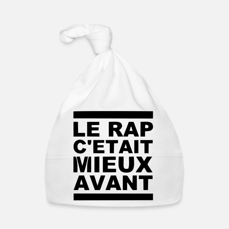le rap c etait mieux avant - Bonnet bio Bébé - blanc