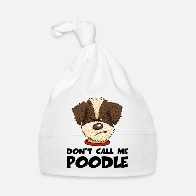 Poodle1 1 - Bonnet bio Bébé - blanc