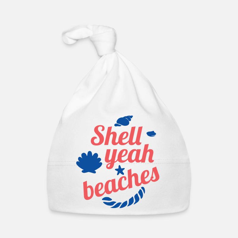 Shell yeah beaches - Baby Bio-Mütze - Weiß