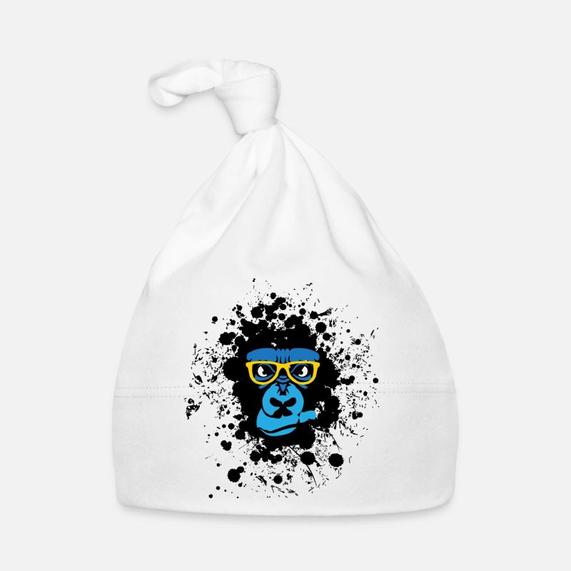 gorilla star monkey gorilla primate bezel fanta Organic Baby Cap