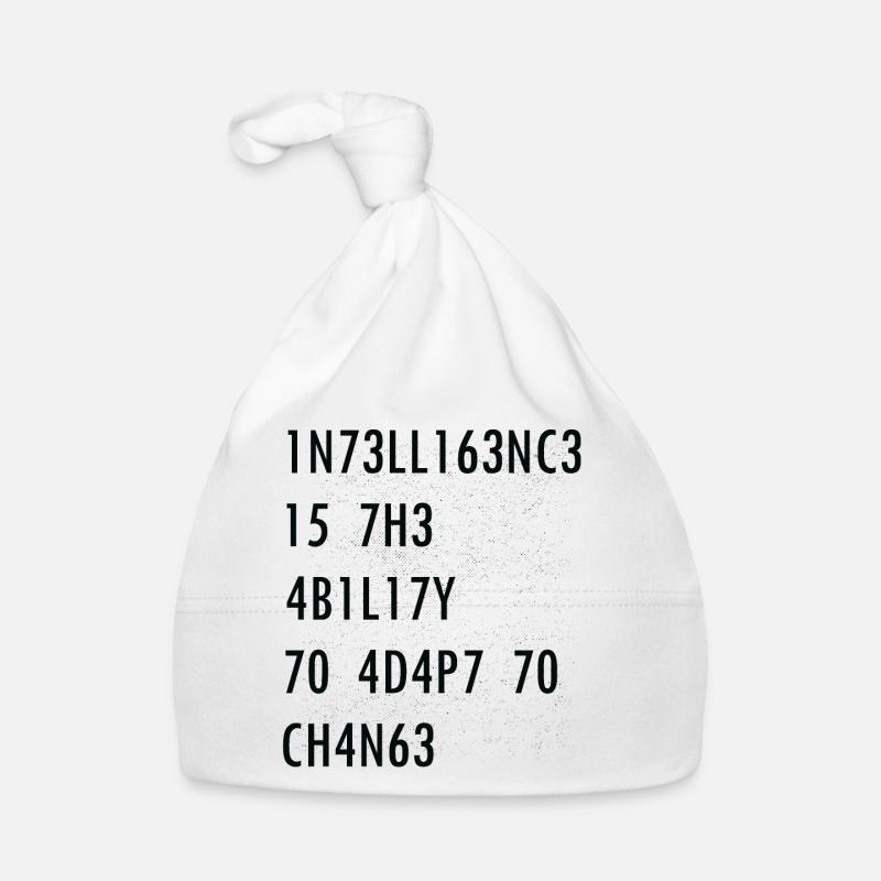 Intelligence-Citation from Science Intelligence Nerd - Organic Baby Cap - white