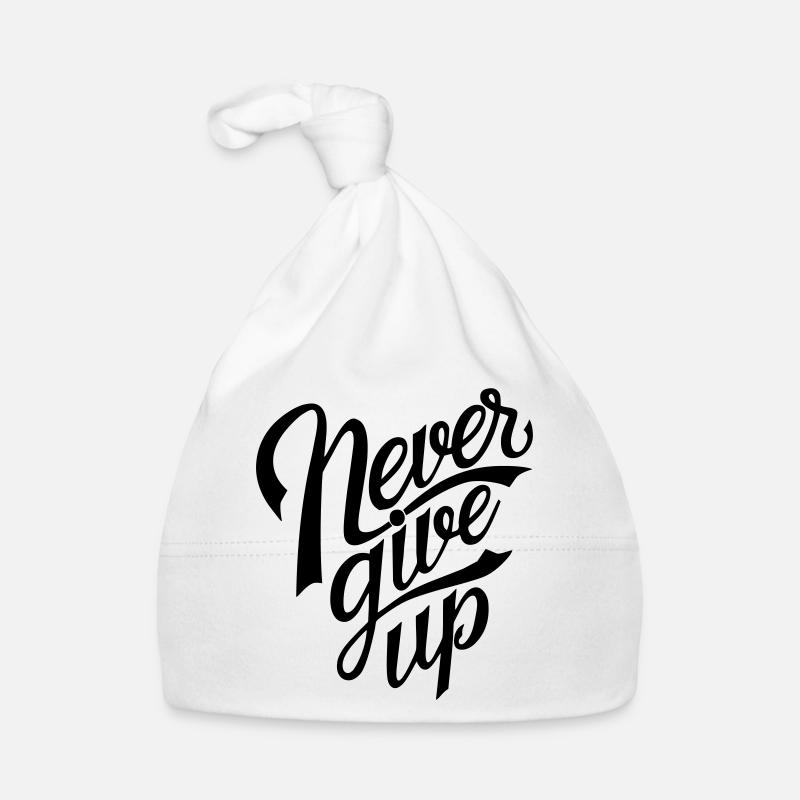 never give up Organic Baby Cap