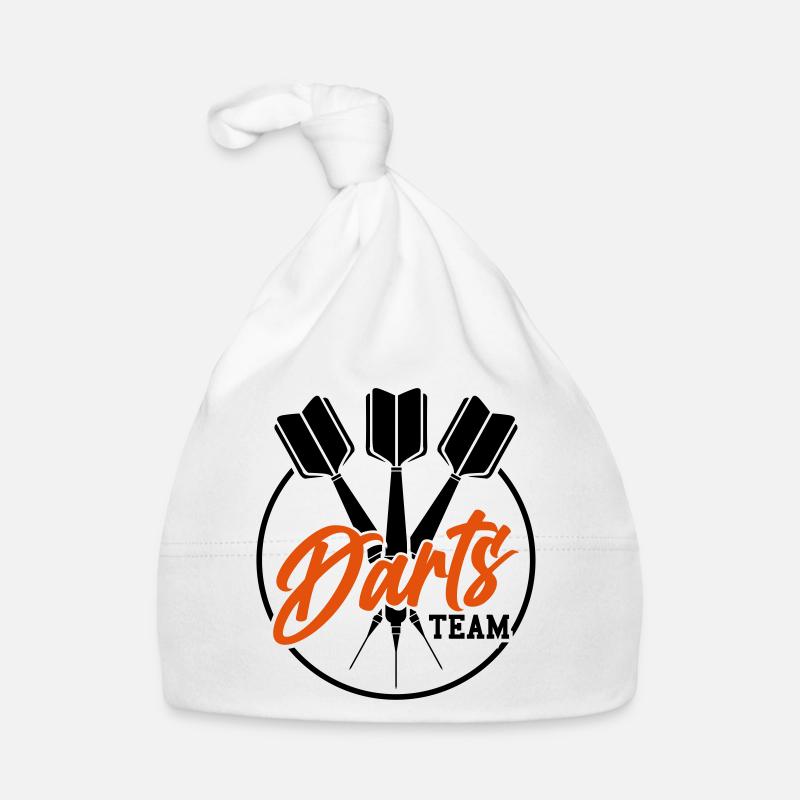 Équipe de fléchettes fléchettes fléchettes emblème logo bullseye - Bonnet bio Bébé - blanc