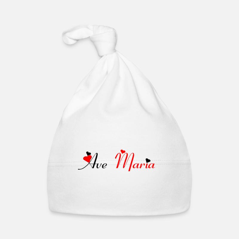 Ave Maria - Baby Bio-Mütze - Weiß