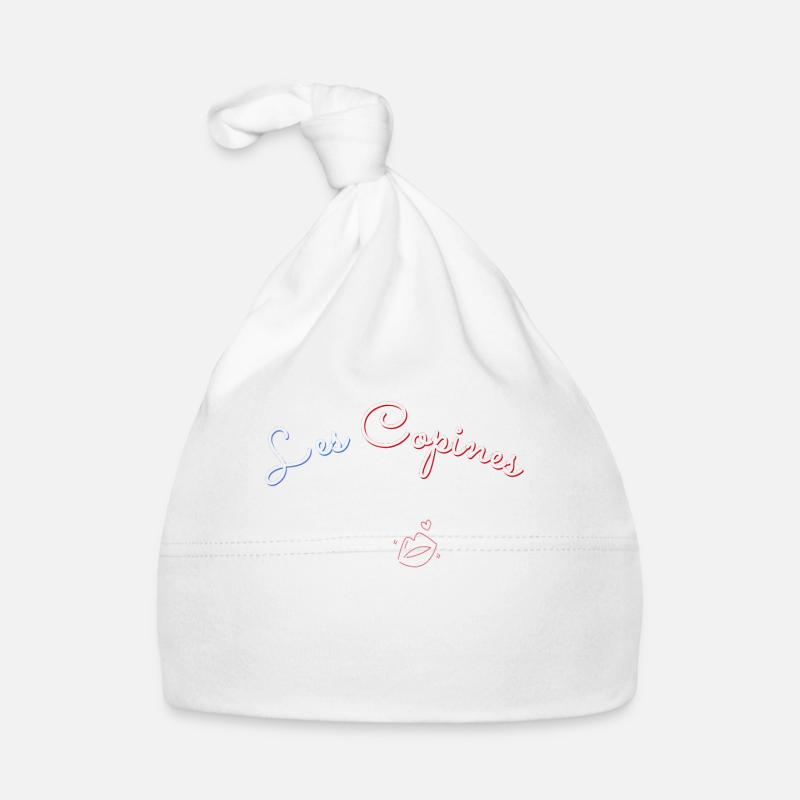 Les copines d'abord ! - Bonnet bio Bébé - blanc