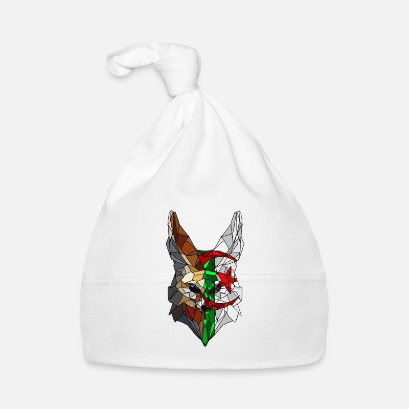Fennec et drapeau de l'Algérie en polysphère Bonnet bio Bébé