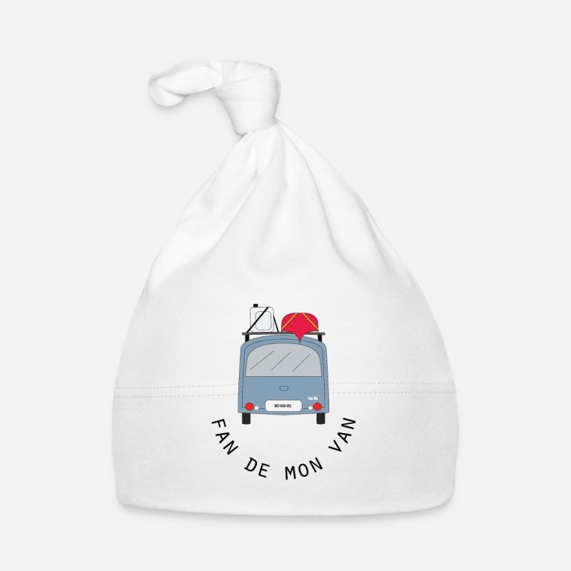 fan de mon van - Bonnet bio Bébé - blanc