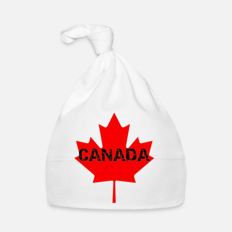 Faded Canada Maple Stamp Organic Baby Cap