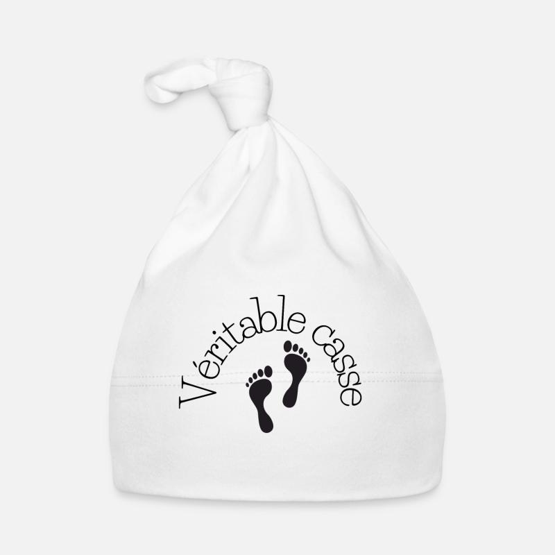 Véritable casse pied ! 👣 - Bonnet bio Bébé - blanc