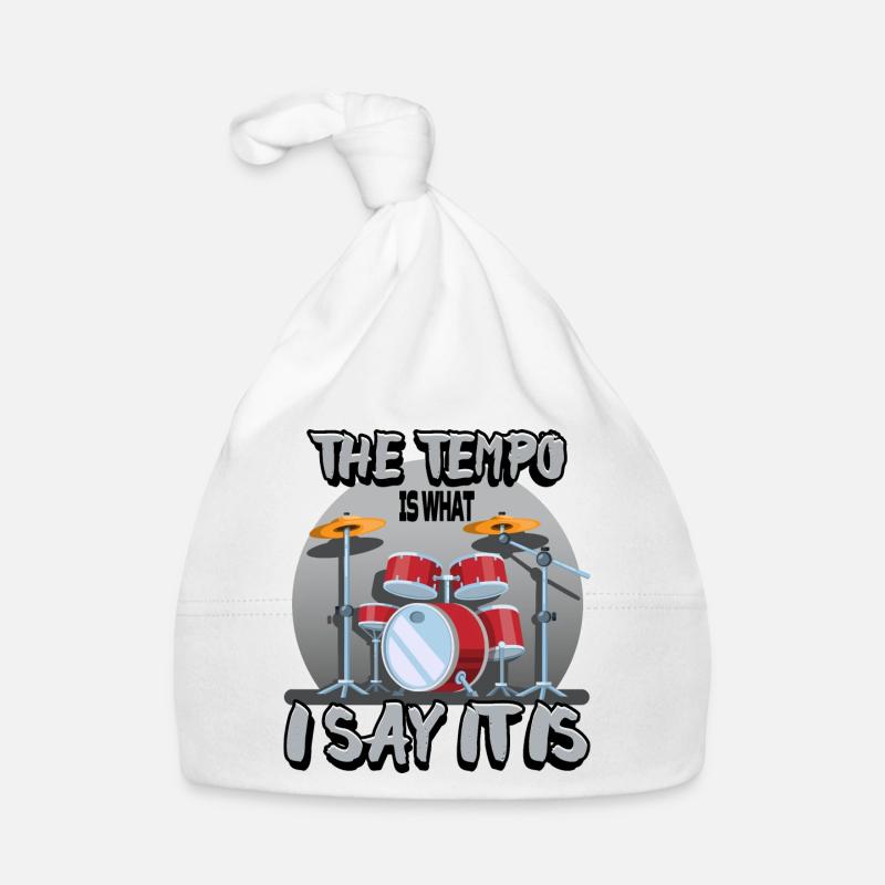 Drums Statement Drummer Drums Saying Gift - Organic Baby Cap - white