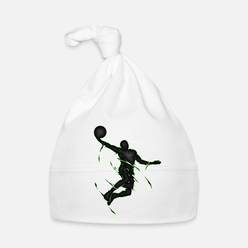 Dunking Basketball Gift Art Slamdunk Organic Baby Cap