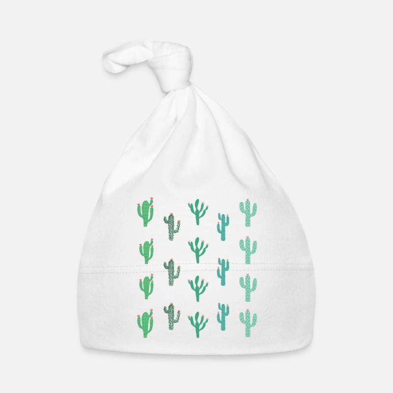 cactus - Bonnet bio Bébé - blanc