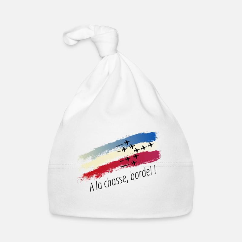 A la chasse, bordel ! - Bonnet bio Bébé - blanc