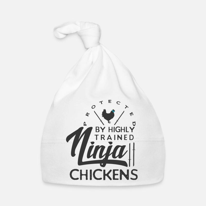 Protected by highly trained ninja chickens Organic Baby Cap