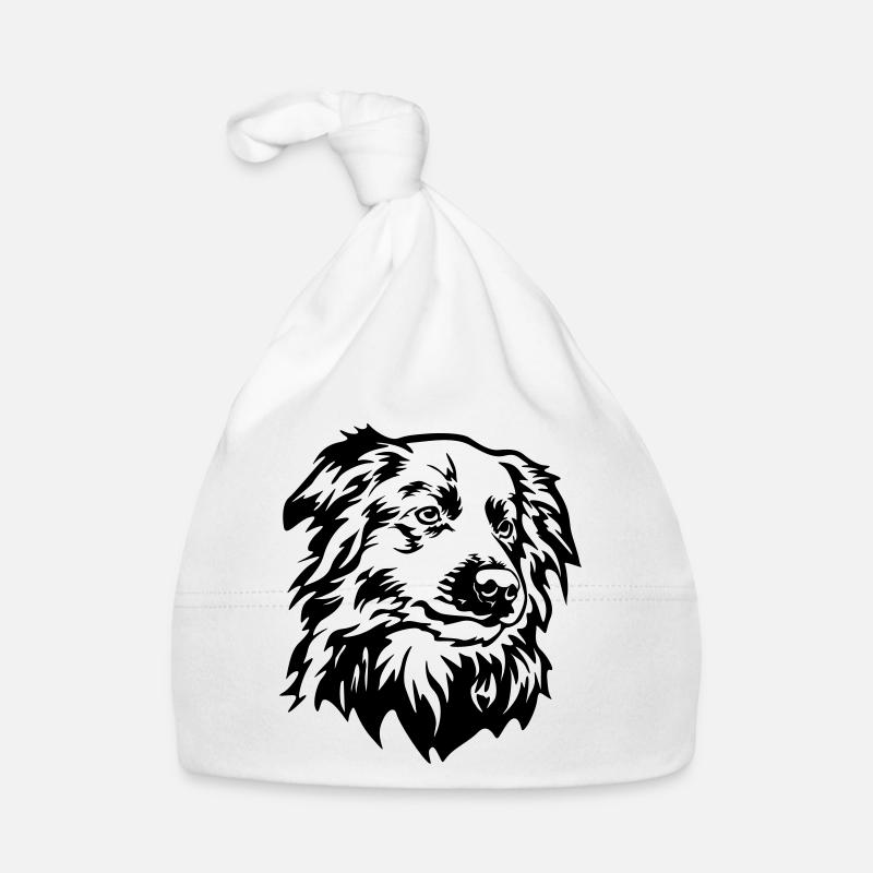 Border Collie Head Organic Baby Cap
