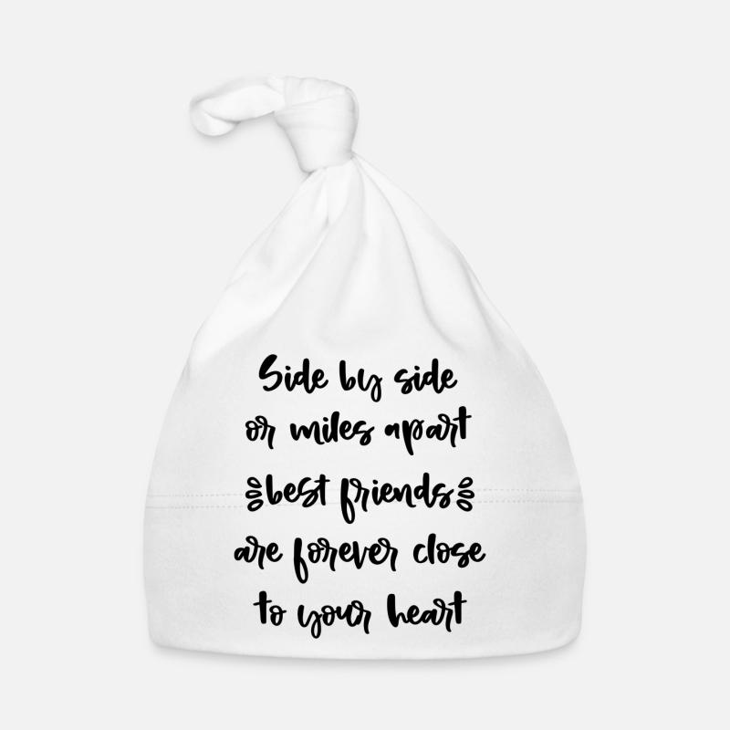 Seite an Seite oder Meilen voneinander entfernt beste Freunde Baby Bio-Mütze