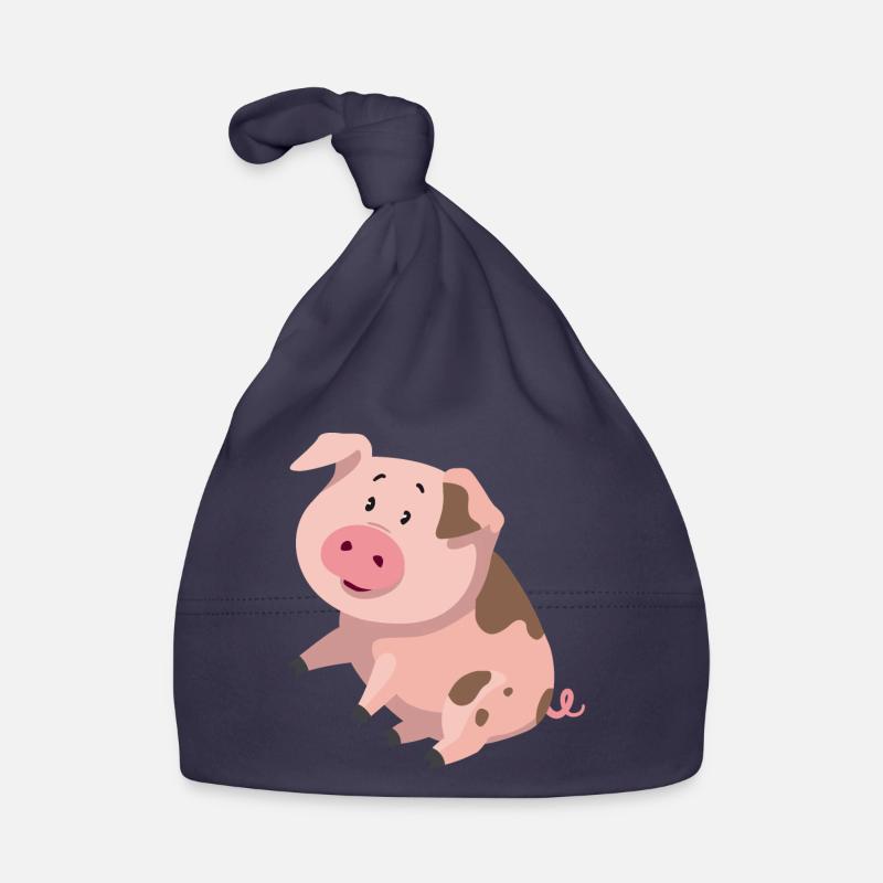 Petit Cochon Illustration – Motif d’animal mignon Bonnet bio Bébé