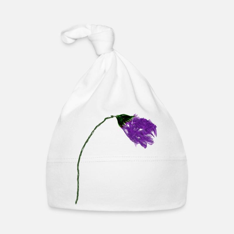 Fleur de violette à surface abstraite Bonnet bio Bébé