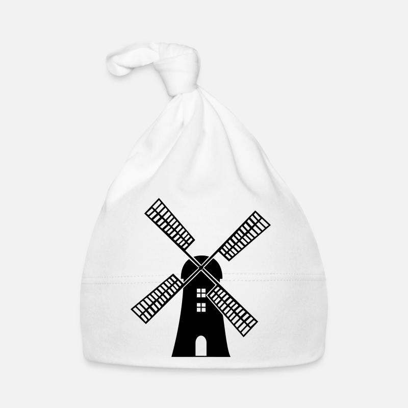 windmühle - Baby Bio-Mütze - Weiß