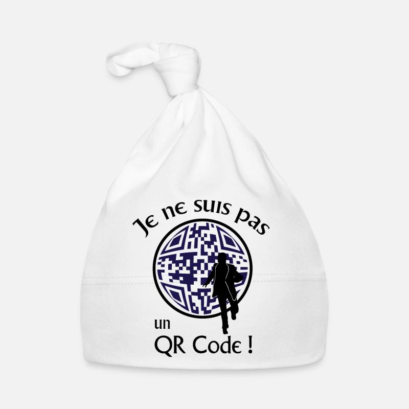 Je ne suis pas un QR-Code ! Message Parodie Série Bonnet bio Bébé