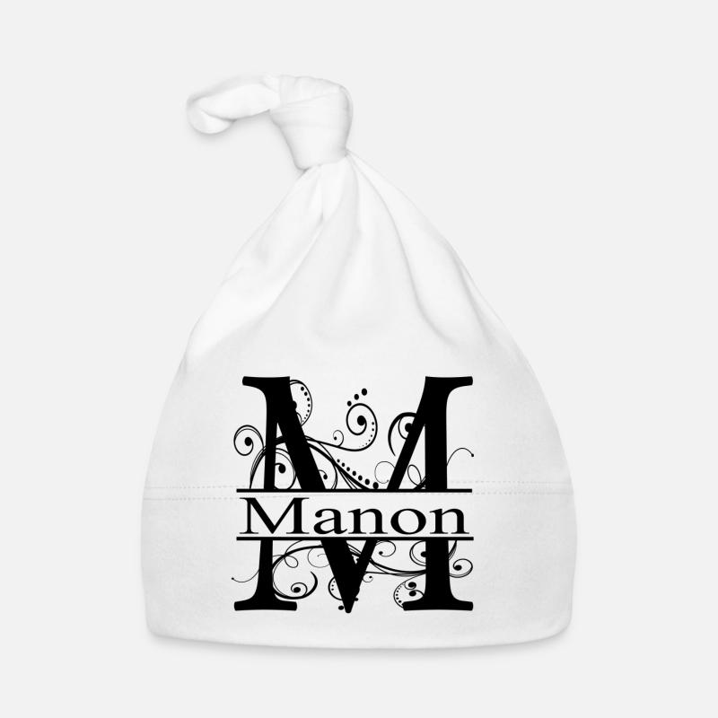 Monogram with the first name Manon Organic Baby Cap