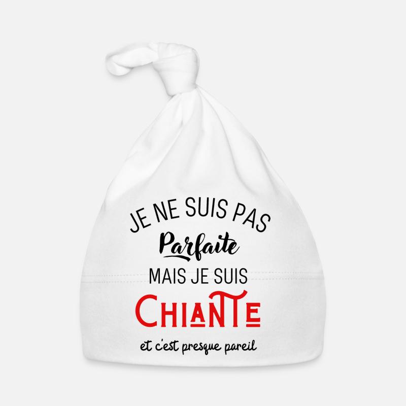 Pas parfaite mais chiante - Bonnet bio Bébé - blanc