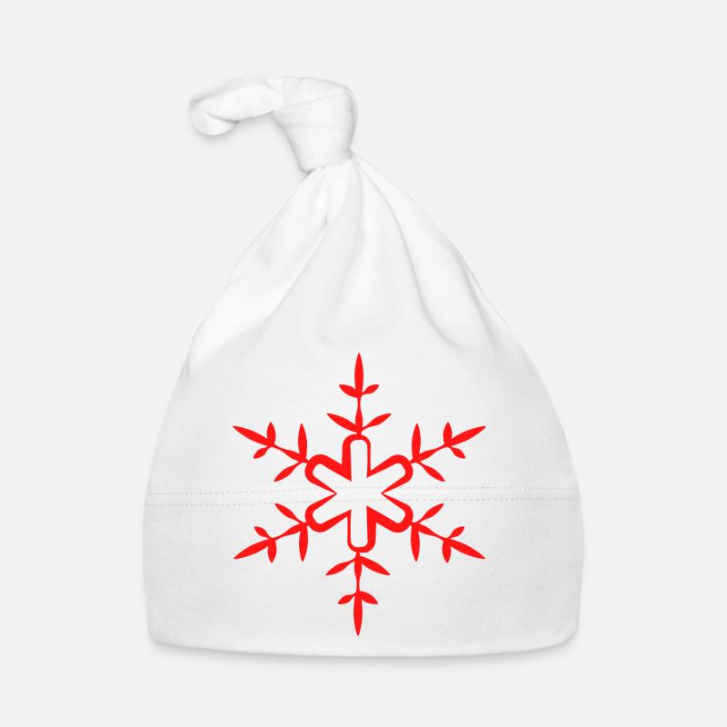 Flocon de neige de Noël Bonnet bio Bébé
