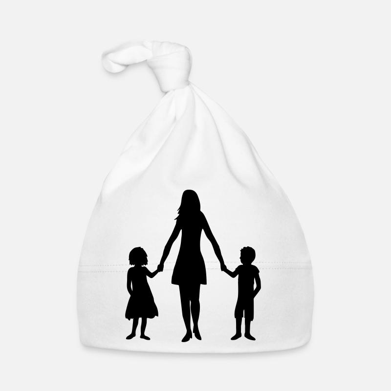 2 Enfants Maman - Bonnet bio Bébé - blanc