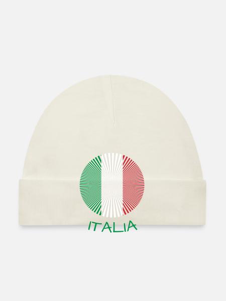 Italia italia - Baby Bio-Mütze - Weiß - Vorne