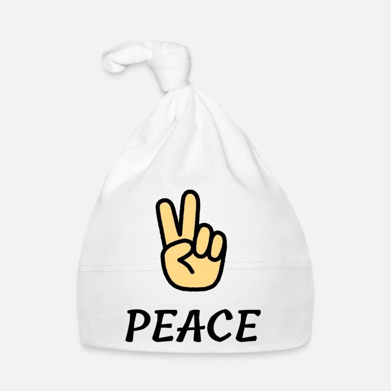 Cooles Peace-Design Baby Bio-Mütze