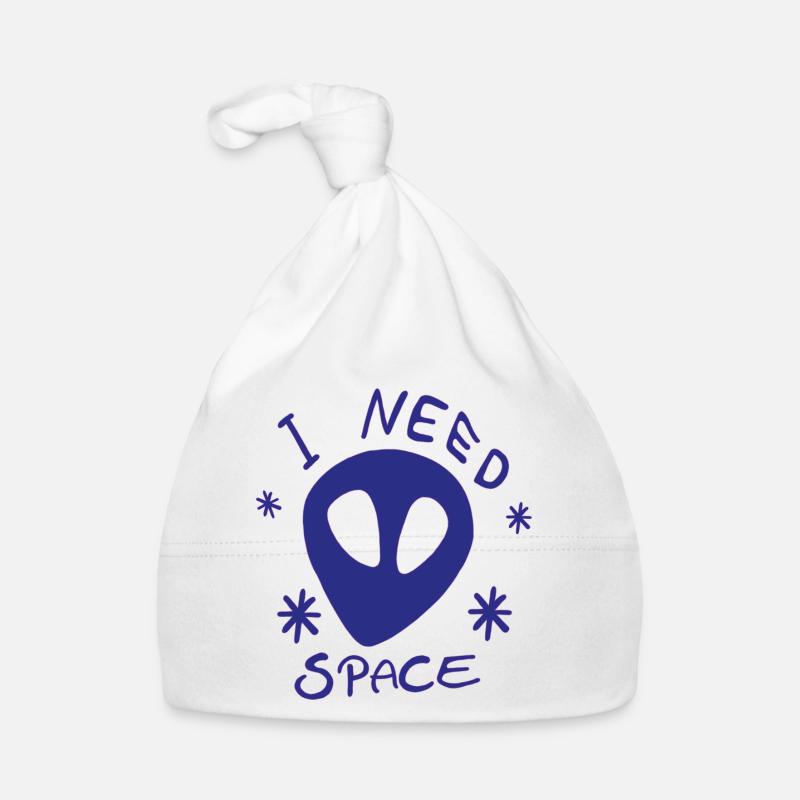 I NEED SPACE Alien Dark Blue Universe Universe Organic Baby Cap