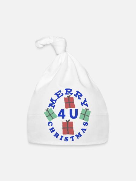 Vibrant Gifts Christmas Design - Organic Baby Cap - white - Front
