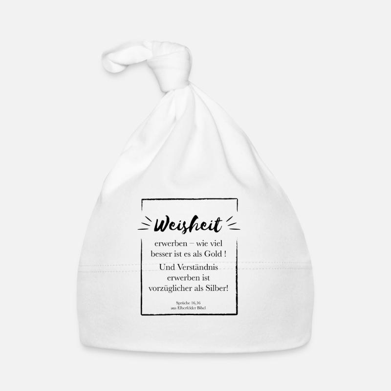 Acquiring wisdom is better Organic Baby Cap